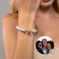 Thumbnail for Beaded Personalized Photo Bracelet - Personalized Gift - Custom Jewelry - Custom Bracelet Picture - Personalised Photo Gift Bracelet Brother & Sisters