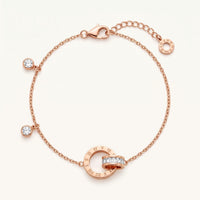 Thumbnail for Bracciale anelli intrecciati — foto prodotto su sfondo bianco, oro rosa | SKU: 25535338-rose-gold