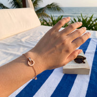 Thumbnail for Gioielli in acciaio — foto indossata, misura reale, oro rosa | SKU: 25535338-rose-gold