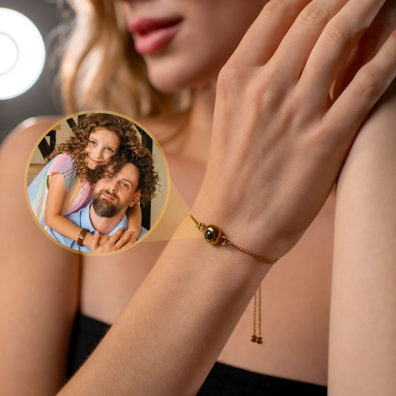 Bubble Personalized Photo Bracelet For Women - Personalized Gift For Woman - Custom Jewelry For Her - Custom Bracelet Picture - Personalised Photo Gift Bracelet Brother & Sisters