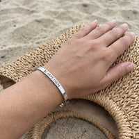 Thumbnail for Bracelet jonc — photo portée, taille réelle, argent | SKU: cp-wg