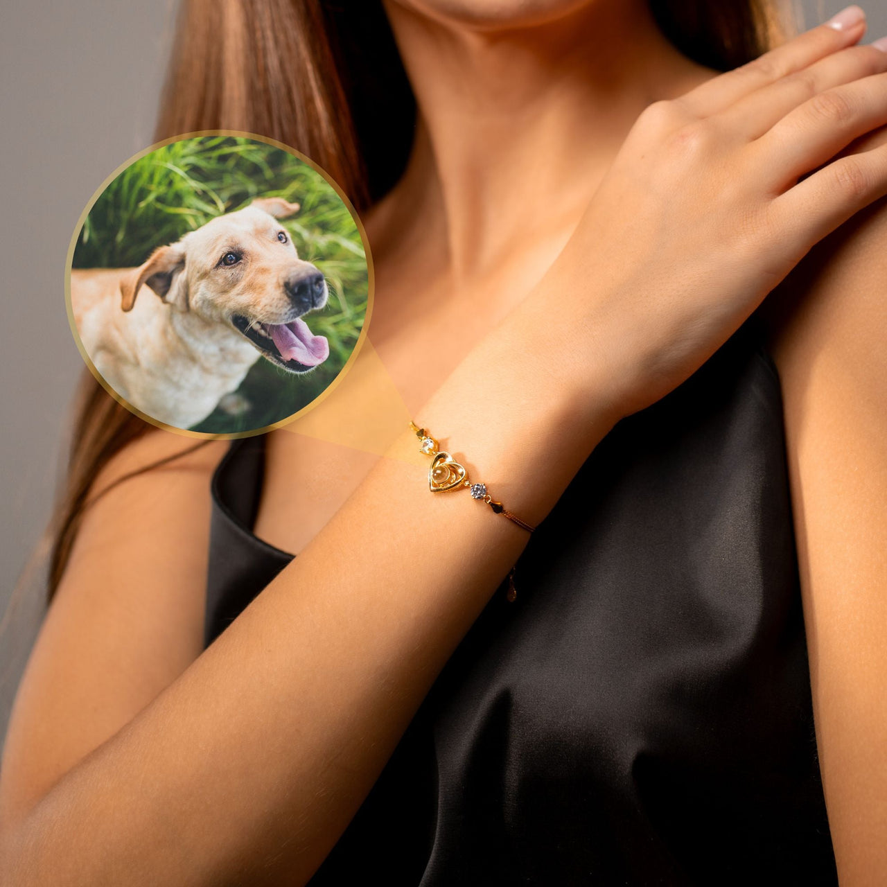 Diamond Personalized Photo Bracelet - Personalized Gift - Custom Jewelry For Her - Custom Bracelet Picture - Personalised Photo Gift Bracelet Brother & Sisters