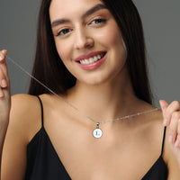 Thumbnail for Gold Necklace for a Woman - Dreamy Initial Necklace - Woman Necklace - Letter Necklace - Silver Necklace Necklace Brother & Sisters