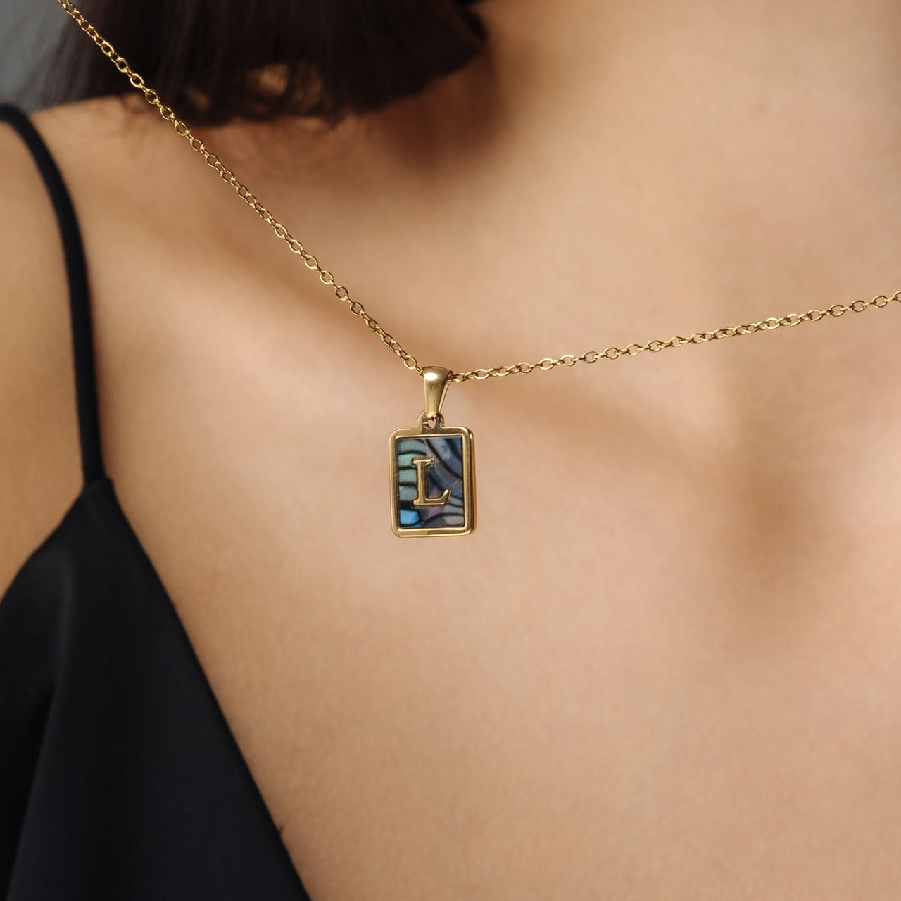 Gold Necklace for a woman - Simple Initial Necklace - Woman Necklace - Letter Necklace Necklace Brother & Sisters