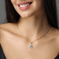 Thumbnail for Gold Necklace for a woman - Simple Initial Necklace - Woman Necklace - Letter Necklace Necklace Black / A Brother & Sisters