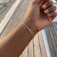 Thumbnail for Bracelet chaîne — photo portée, taille réelle, or | SKU: lafinesse