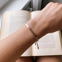 Thumbnail for Bracciale intrecciato — foto indossata, misura reale, oro rosa | SKU: lanature-rg