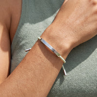 Thumbnail for Bracciale intrecciato — primo piano dei dettagli, argento | SKU: lanature-wg