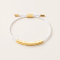 Thumbnail for Bracciale bianco — foto prodotto su sfondo bianco, oro | SKU: laperle-g