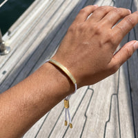 Thumbnail for Bracciale intrecciato — foto indossata, misura reale, oro | SKU: laperle-g