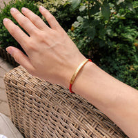 Thumbnail for Bracelet cordon — photo portée, taille réelle, or | SKU: lamour-g