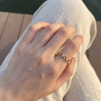 Thumbnail for Anello con zirconi — foto indossata, misura reale, oro | SKU: lescoeurs