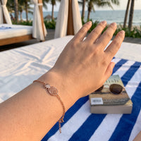 Thumbnail for Bracelet ananas — photo portée, taille réelle, or rose | SKU: 9178613-rose-gold