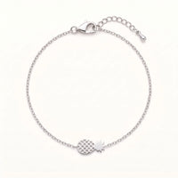 Thumbnail for Bracelet ananas — photo produit sur fond blanc, argent | SKU: 9178613-white-gold