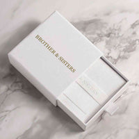 Thumbnail for Elegant white gift box from Brother & Sisters for the Birth Flower Name Necklace.