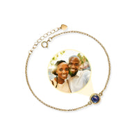 Thumbnail for Photo Projection Bracelet - Personalized Gift for Women - Custom Jewelry For Her - Custom Bracelet Picture - Personalised Photo Gift Bracelet Brother & Sisters