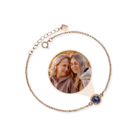 Thumbnail for Photo Projection Bracelet - Personalized Gift for Women - Custom Jewelry For Her - Custom Bracelet Picture - Personalised Photo Gift Bracelet Rose Gold Brother & Sisters