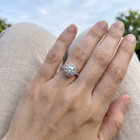 Thumbnail for Verlobungsring — getragen, echte Größe, Silber | SKU: 101791-4.5-silver