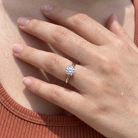 Thumbnail for Anello fidanzamento — primo piano dei dettagli, argento | SKU: 33759698-4.5-silver