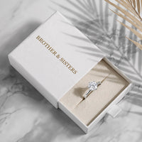 Thumbnail for Anello solitario — nella scatola regalo, argento | SKU: 33759698-4.5-silver