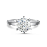 Thumbnail for Anello solitario — foto prodotto su sfondo bianco, argento | SKU: 33759698-4.5-silver