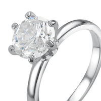 Thumbnail for Anello solitario — foto prodotto su sfondo bianco, argento | SKU: 33759698-4.5-silver