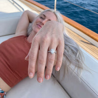 Thumbnail for Anello argento donna — foto indossata, argento | SKU: 505162-4.5-silver