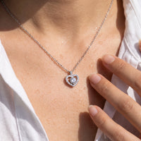 Thumbnail for Collana cuore argento — primo piano dei dettagli, argento | SKU: 505744