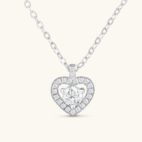Thumbnail for Collana cuore — foto prodotto su sfondo bianco, argento | SKU: 505744