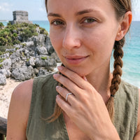 Thumbnail for Anello argento donna — foto indossata in viaggio, argento | SKU: 10645547-4.5-silver