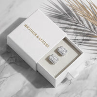 Thumbnail for Orecchini rettangolari — nella scatola regalo, argento | SKU: 22683128