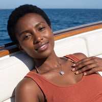 Thumbnail for Collier argent femme — photo portée, argent | SKU: 505721