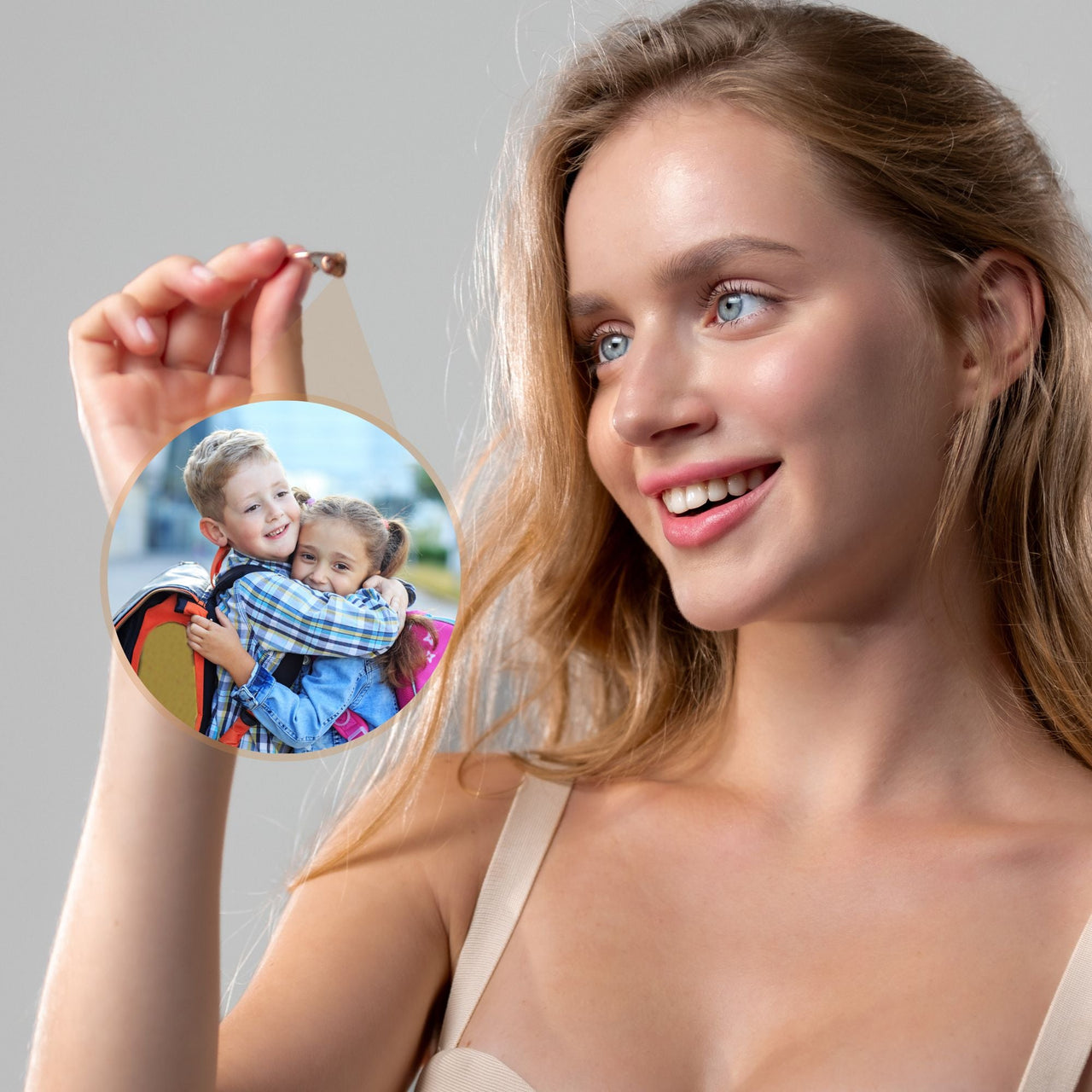 Stainless Steel Ring - Woman Ring - Adjustable Photo Ring - Personalised Ring Ring Brother & Sisters