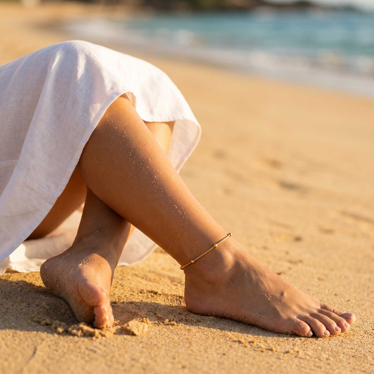 Taormina Fußkettchen Gold Satellite