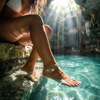 Thumbnail for Fußkettchen Gold Schmetterling Zweilagig