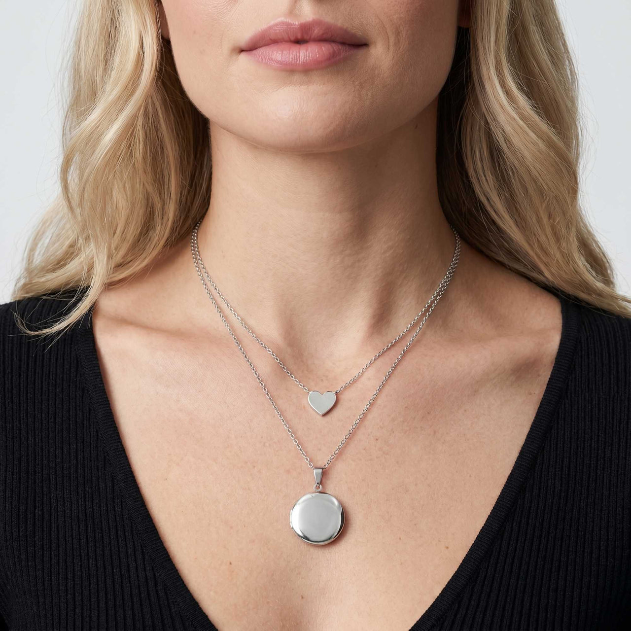 Collier Médaillon Photo Rond