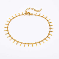 Thumbnail for Capri Fußkettchen Gold mit Fransen