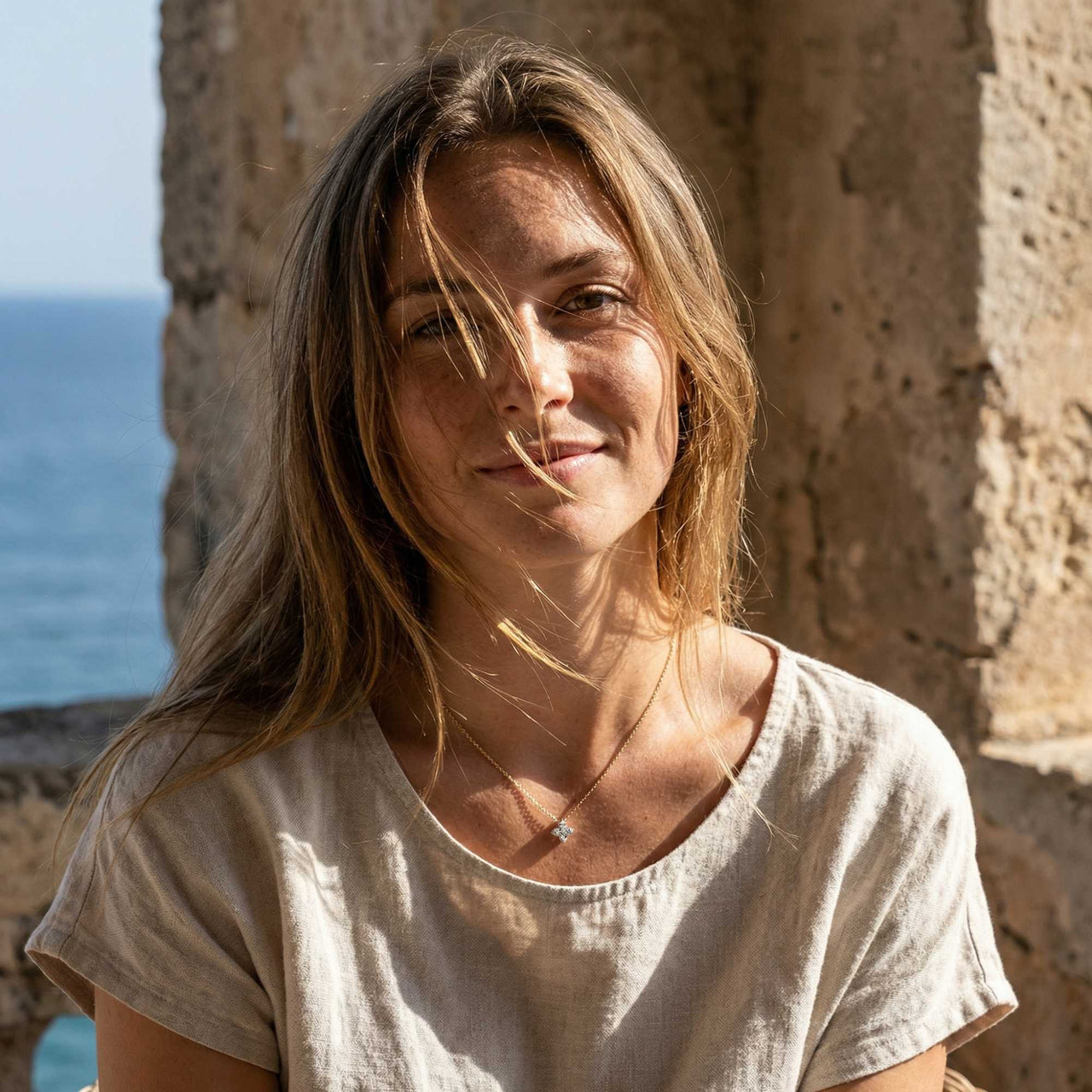 Kristall Blumen Anhänger Kette