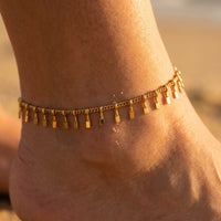 Thumbnail for Capri Fußkettchen Gold mit Fransen