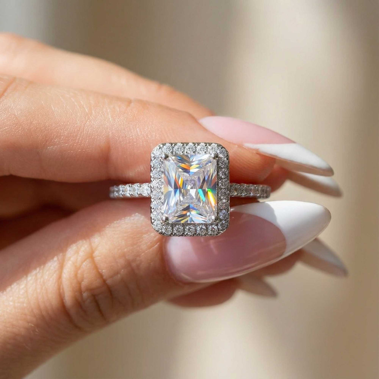 Silberner Rechteckring