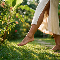 Thumbnail for Capri Fußkettchen Gold mit Fransen