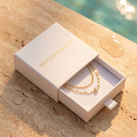 Thumbnail for Amalfi Fußkettchen Gold Zweilagig