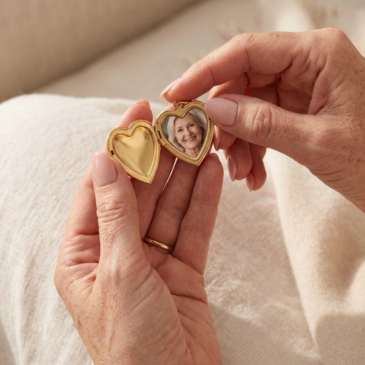 Collier Médaillon Coeur à Volutes