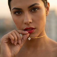 Thumbnail for Kristall Blumen Anhänger Kette