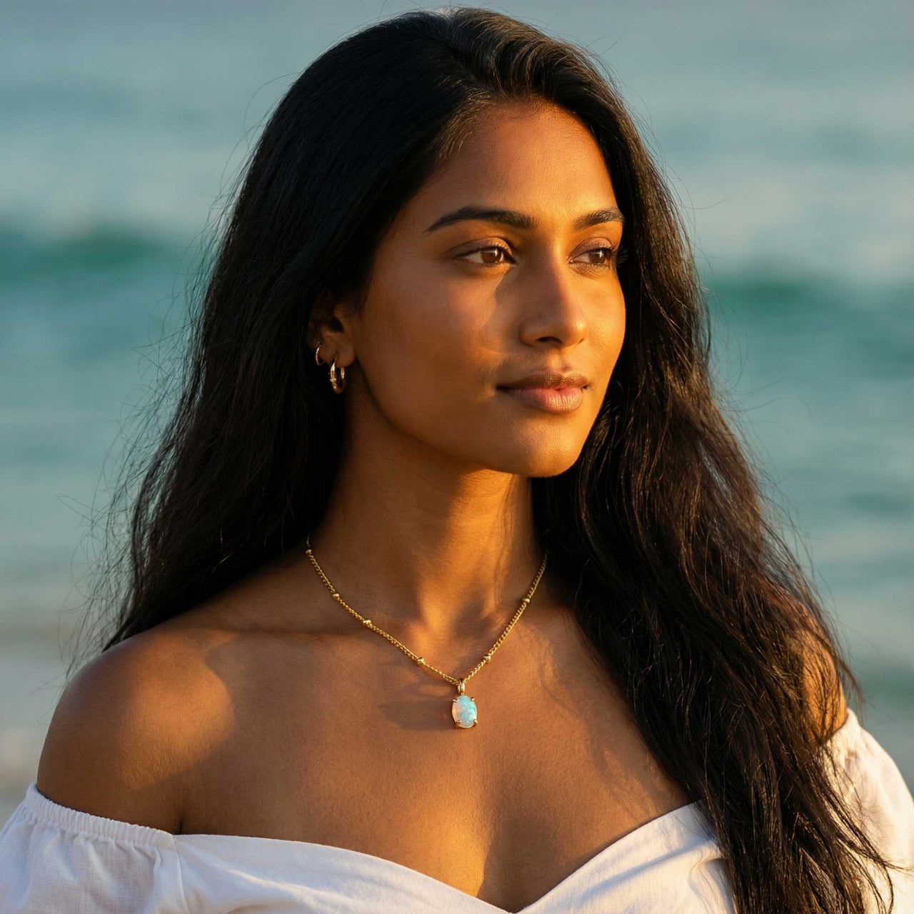 Collier Pendentif Opale