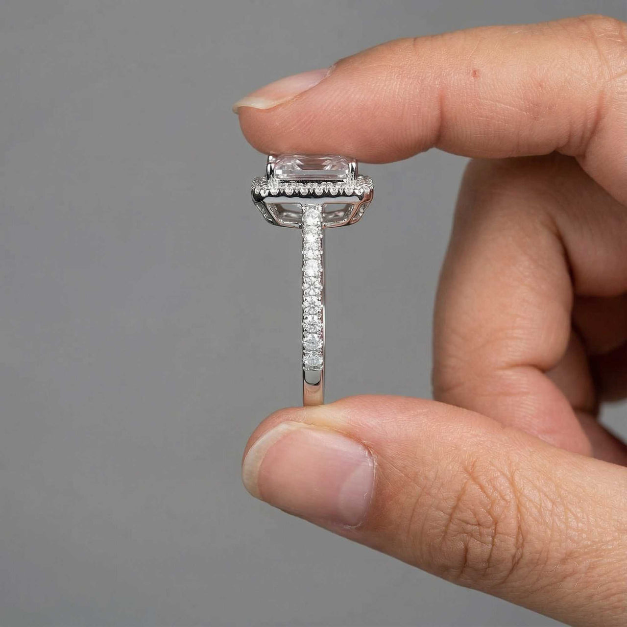 Silberner Rechteckring