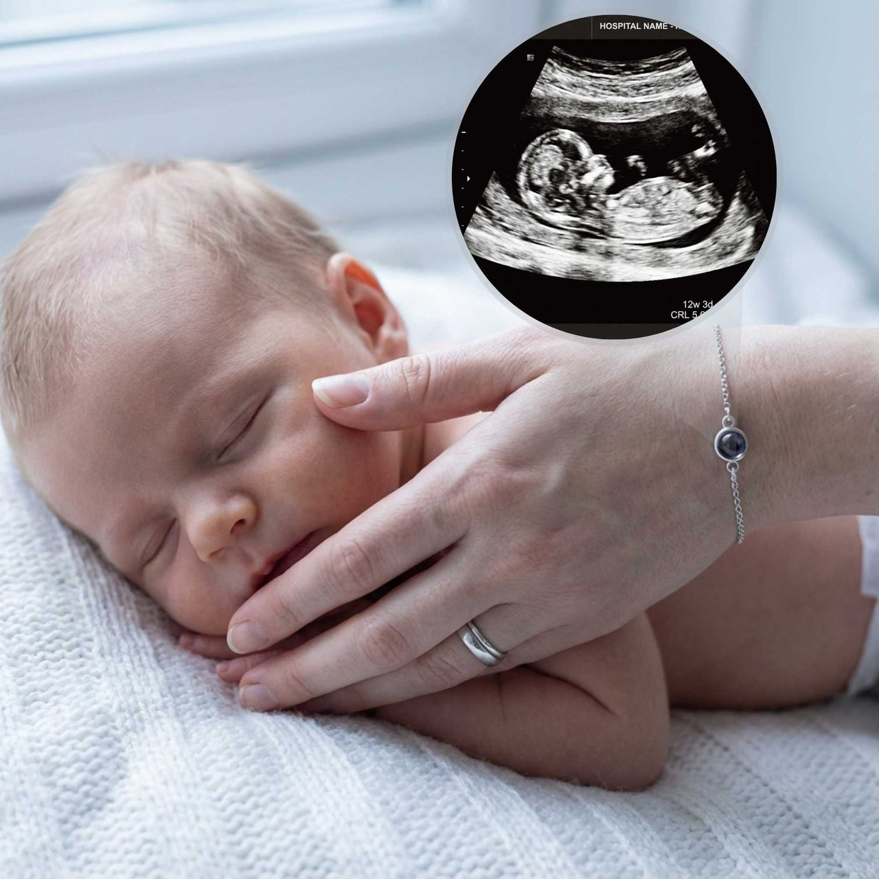 Erinnerungs-Armband Baby | Vom Ultraschall bis Heute