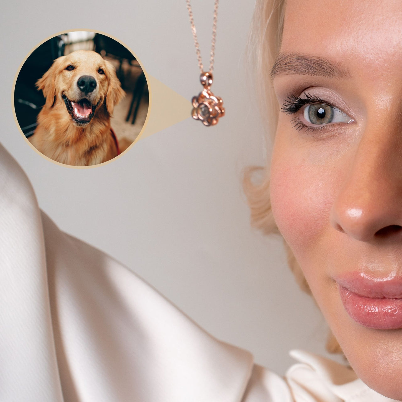 Paw Print Photo Necklace