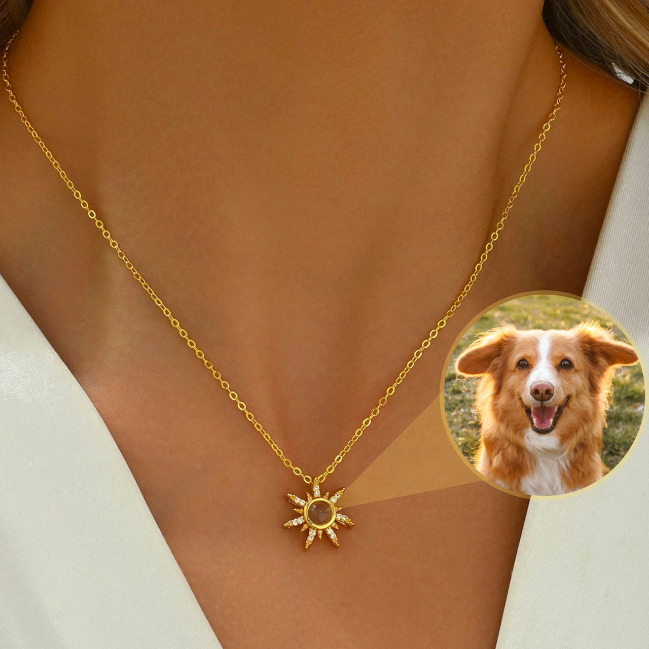 Sun Photo Necklace