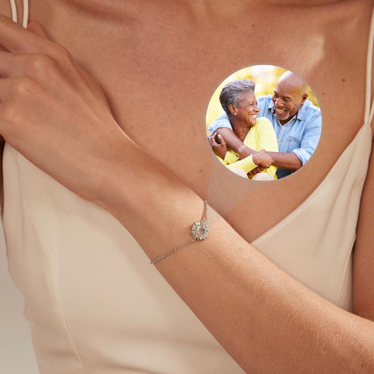 Sunflower Photo Bracelet